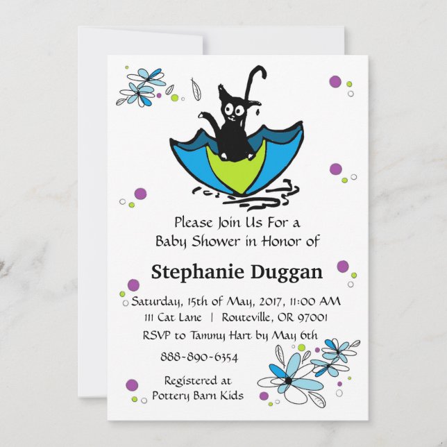 Invitation Baby shower de Kitten (Devant)