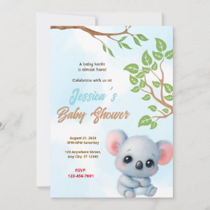 Invitation Baby shower de Koala