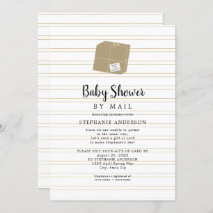 Invitation Baby shower de la bande d'or de genre neutre par c