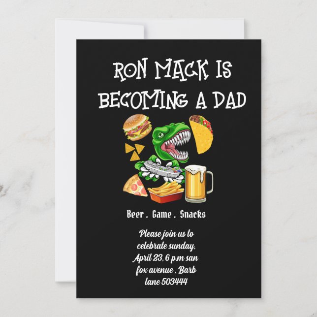 Invitation Baby shower de la bière Dadchelor (Devant)