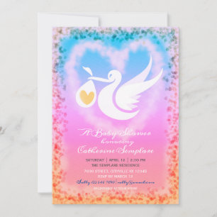 Invitation Baby shower de la Bouche Pastel