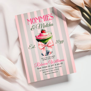 Invitation Baby shower de la boue rose de la fraise rétro