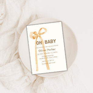 Invitation Baby shower de la courbe simple neutre entre les s