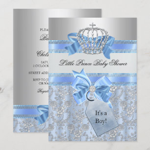 Invitation Baby shower de la Couronne du Petit Pri