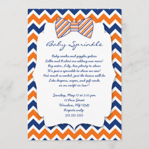 Invitation baby shower de la cravate de l'ornithologie de Bab