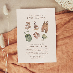 Invitation Baby shower de la crèche Neutral Boho