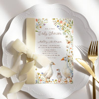 Baby shower de la famille des oies rustiques