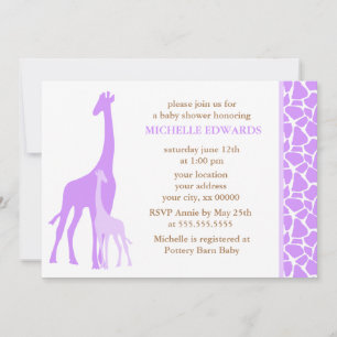 Invitation Baby shower de la famille Violet et et de la petit