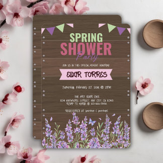Invitation Baby shower de la fête de la douche de printemps d