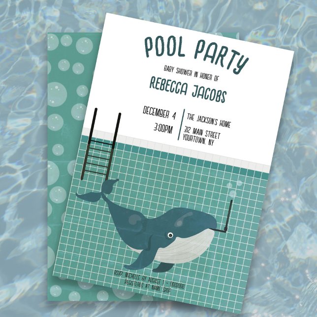 Invitation Baby shower de la fête du pool (Créateur téléchargé)