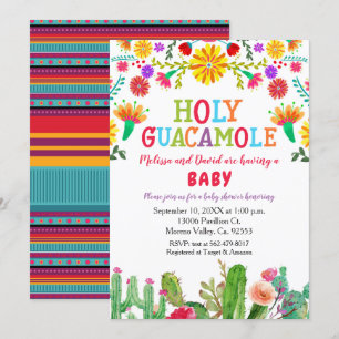 Invitation Baby shower de la Fiesta du Saint-Guacamole avec c