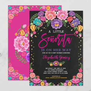 Invitation Baby shower de la Fiesta Florale de Little Senorit