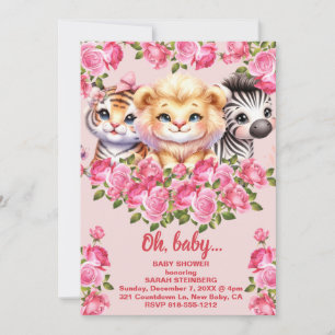 Invitation Baby shower de la fille