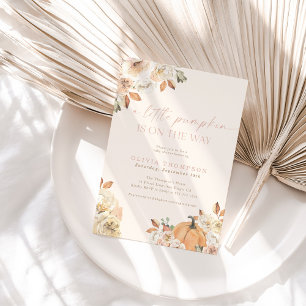 Invitation Baby shower de la fille de l'automne   Pink A Litt