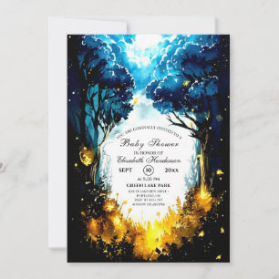 Invitation Baby shower de la forêt de Little Woodland
