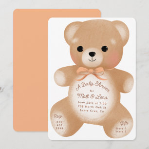 Invitation Baby shower de la fourche de teddy