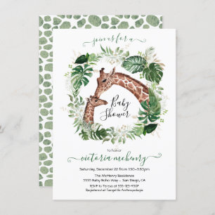 Invitation Baby shower de la Girafe et de la Baby Jungle