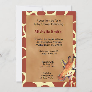 Invitation Baby shower de la Giraffe Cute