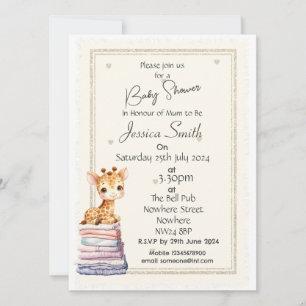 Invitation Baby shower de la Giraffe Cute
