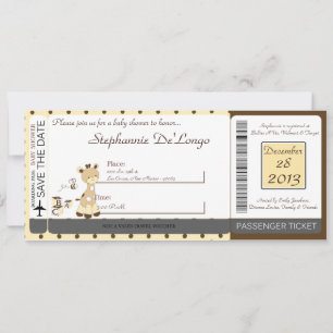 Invitation Baby shower de la Giraffe Doodle Snicke