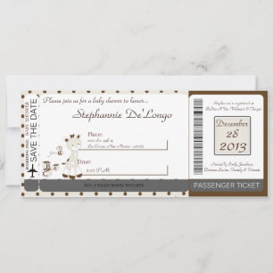 Invitation Baby shower de la Giraffe Doodle Snicke