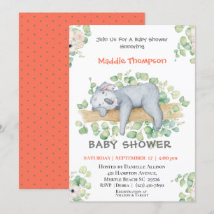 Invitation Baby shower de la Jungle de Koala