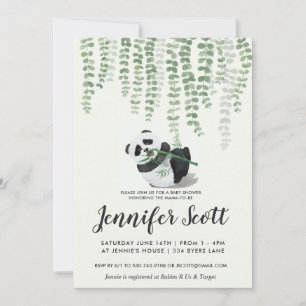 Invitation Baby shower de la Jungle de Panda