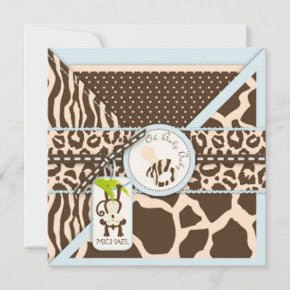 Invitation Baby shower de la jungle des singes-pacifistes
