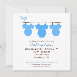 Invitation Baby shower de la ligne