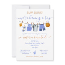 Invitation Baby shower de la ligne de basket-ball