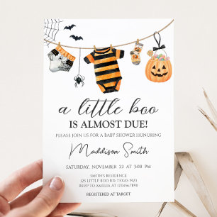 Invitation Baby shower de la ligne de vêtements Little Boo Ha