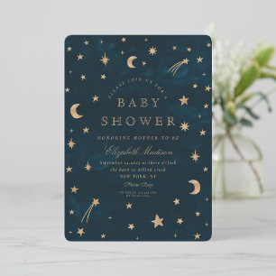 Invitation Baby shower de la lune des étoiles célestes de la
