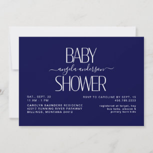 Invitation Baby shower de la marine
