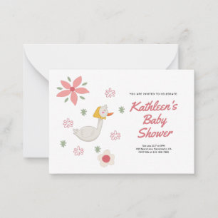 Invitation Baby shower de la mère rose