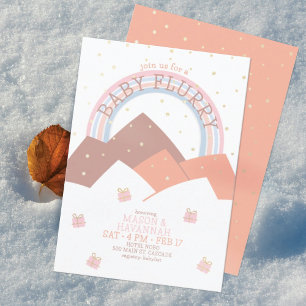 Invitation Baby shower de la neige de la montagne 