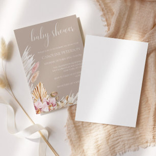 Invitation Baby shower de la Pampas Grass Floral Boho