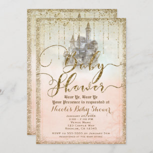 Invitation Baby shower de la Parties scintillant d'or Storybo