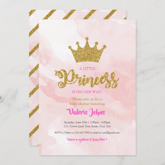Invitation Baby shower de la Parties scintillant Princess Gol