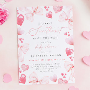 Invitation Baby shower de la petite chatte rose