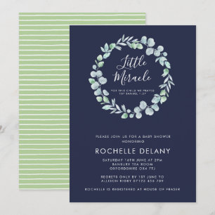 Invitation Baby shower de la petite couronne botanique Miracl