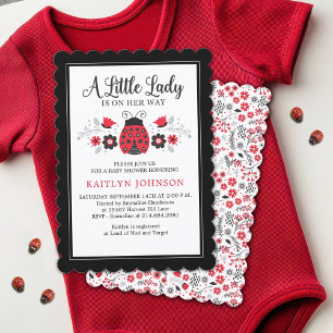 Invitation Baby shower de la petite dame Ladybug