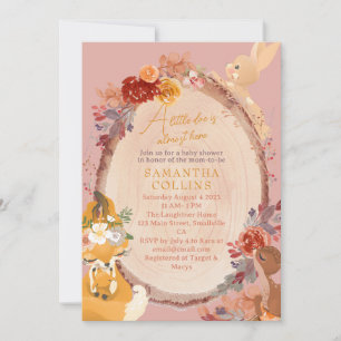 Invitation Baby shower de la Petite Fille du Cerf
