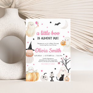 Invitation Baby shower de la petite fille Halloween Boo