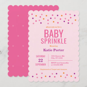 Invitation Baby shower de la petite fille rose