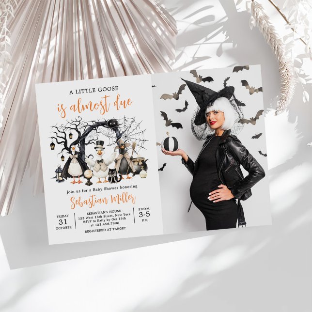 Invitation Baby shower de la petite oie d'Halloween (Créateur téléchargé)