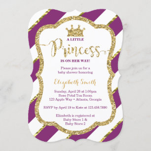 Invitation Baby shower de la petite princesse, Fau