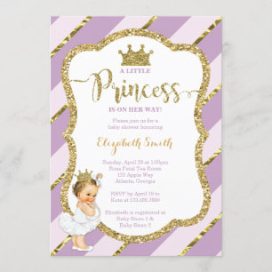 Invitation Baby shower de la petite princesse, Fau