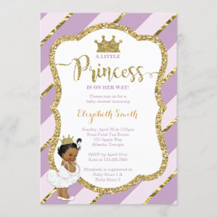 Invitation Baby shower de la petite princesse, Fau