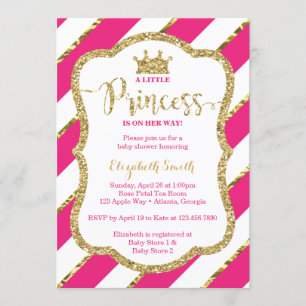 Invitation Baby shower de la petite princesse, Fau