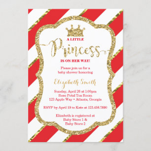 Invitation Baby shower de la petite princesse, Fau